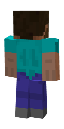 Blue skin: body, back render