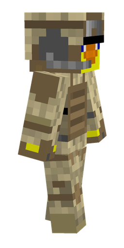 Brown skin: body, right side render