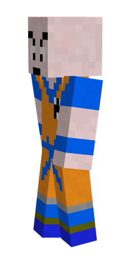 Blue skin: body, left side render