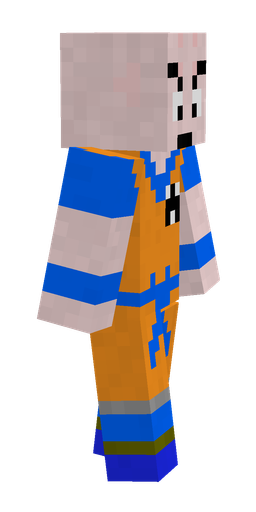 Blue skin: body, right side render