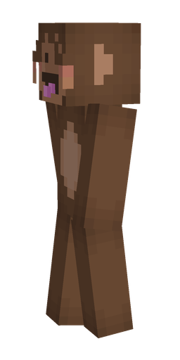 Brown skin: body, left side render