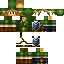 Black skin: raw texture render