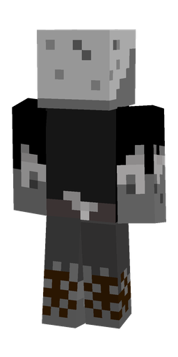 Black skin: body, back render