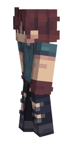 Black skin: body, left side render