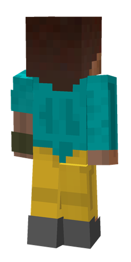Blue skin: body, back render
