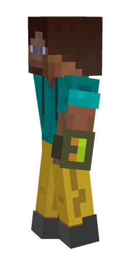 Blue skin: body, left side render