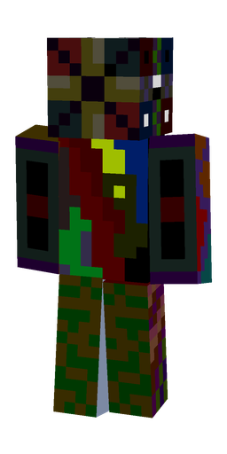 Black skin: body, back render