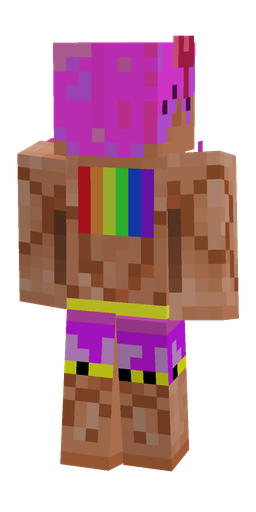 Brown skin: body, back render