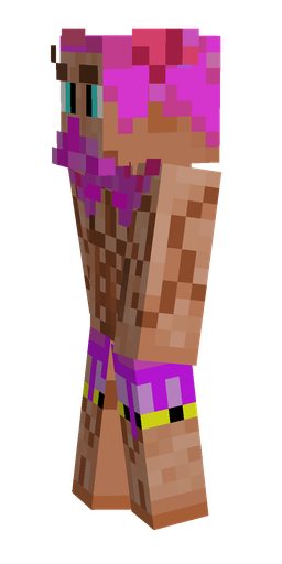 Brown skin: body, left side render