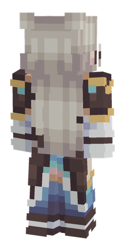 Black skin: body, back render