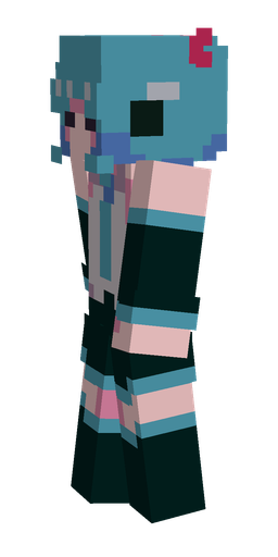 Black skin: body, left side render