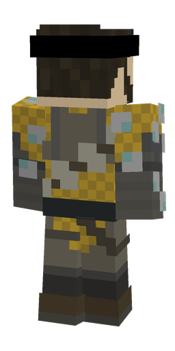 Black skin: body, back render