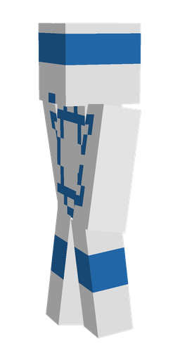 Blue skin: body, left side render