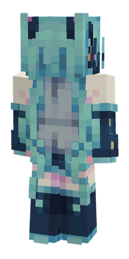 Blue skin: body, back render