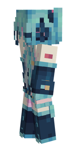 Blue skin: body, left side render
