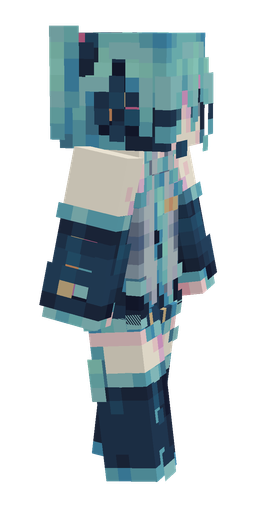 Blue skin: body, right side render
