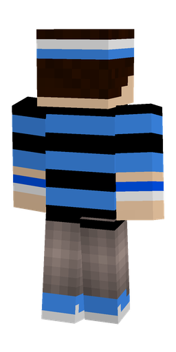 Black skin: body, back render