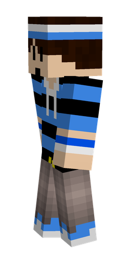 Black skin: body, left side render