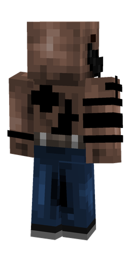 Black skin: body, back render