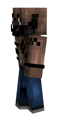 Black skin: body, left side render