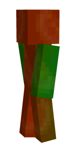 Brown skin: body, left side render