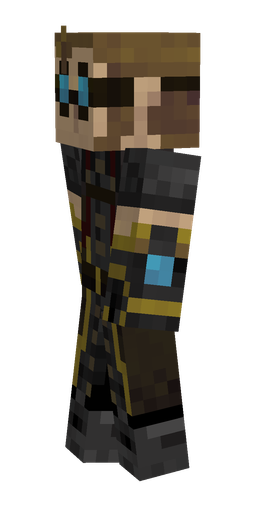 Black skin: body, left side render