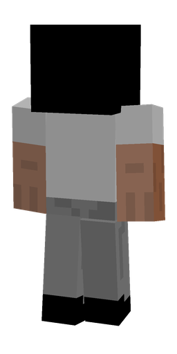 Black skin: body, back render