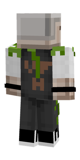 Black skin: body, back render