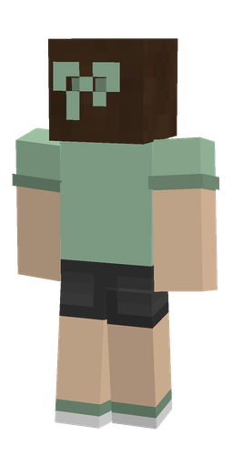 Brown skin: body, back render