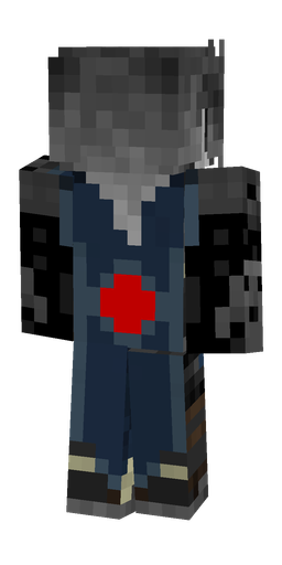 Black skin: body, back render