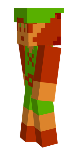 Brown skin: body, left side render