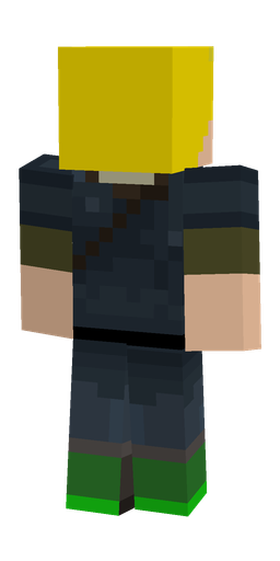 Blue skin: body, back render
