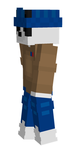 Blue skin: body, left side render