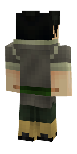 Black skin: body, back render