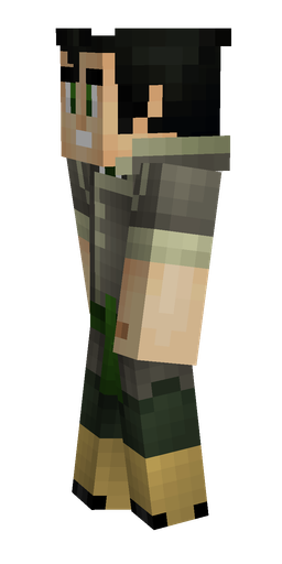 Black skin: body, left side render