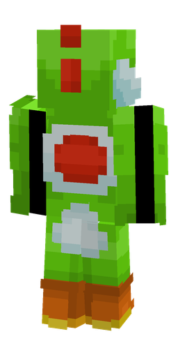 Blue skin: body, back render