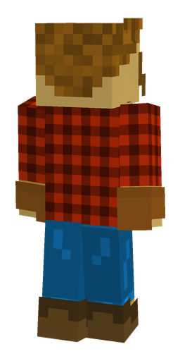 Blue skin: body, back render