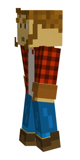 Blue skin: body, left side render