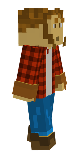 Blue skin: body, right side render