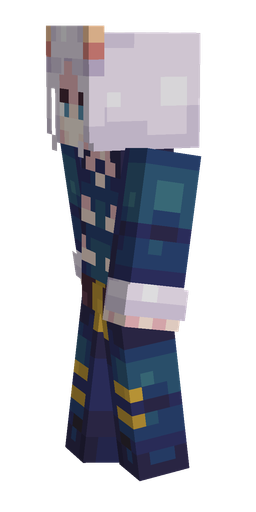 Blue skin: body, left side render