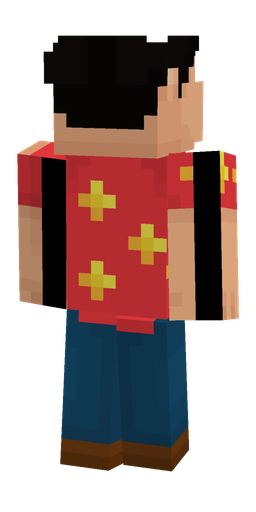 Blue skin: body, back render