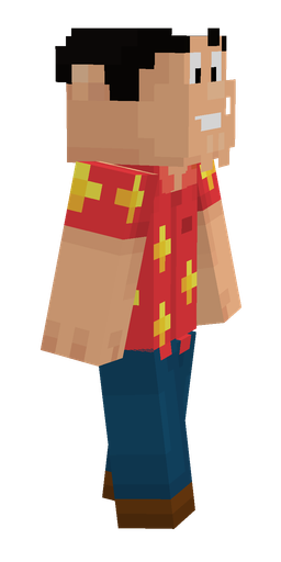 Blue skin: body, right side render