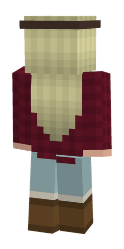 Blue skin: body, back render