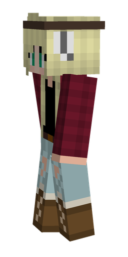 Blue skin: body, left side render