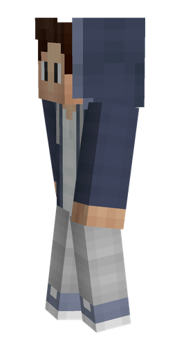 Blue skin: body, left side render