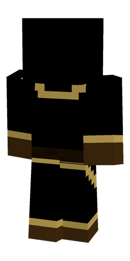 Black skin: body, back render