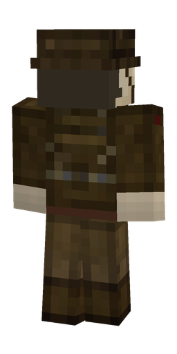 Brown skin: body, back render