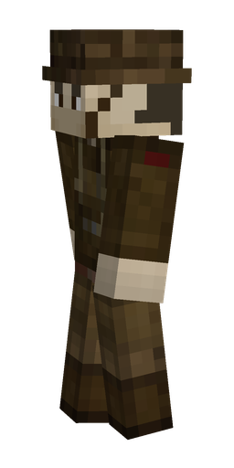 Brown skin: body, left side render