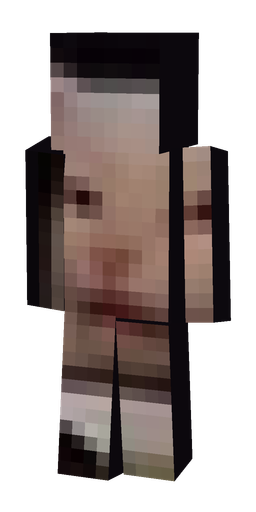 Black skin: body, back render