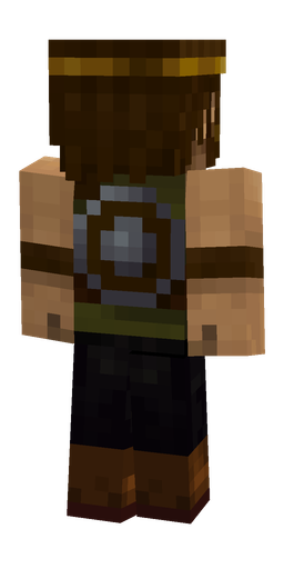 Black skin: body, back render